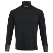 Koszulki sportowe męskie - Koszulka dziecięca CCM Neck Guard LS Black L - miniaturka - grafika 1