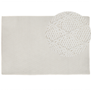 Dywany - Beliani Biały dywan 160 x 230 cm ERZIN - miniaturka - grafika 1