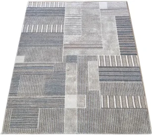 Elegancki popielaty dywan w nowoczesnym stylu K1-A53 - Dywany Elegancki popielaty dywan w nowoczesnym stylu K1-A53 - Dywany - miniaturka - grafika 1