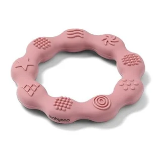 Gryzak Silikonowy Ring Różowy Ząbkowanie Babyono - Gryzaki dla dzieci - miniaturka - grafika 1