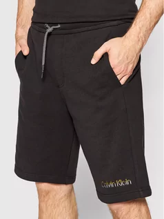 Spodnie sportowe męskie - Calvin Klein Szorty sportowe Multicolor Logo K10K108936 Czarny Regular Fit - grafika 1