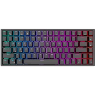 Klawiatura mechaniczna Royal Kludge RK84 RGB, Red switch (czarna) - Klawiatury - miniaturka - grafika 1