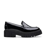 Trampki damskie - Clarks 261786824, Trampki damskie, Black Pat, 40 EU, Czarny (Black), 40 EU - miniaturka - grafika 1