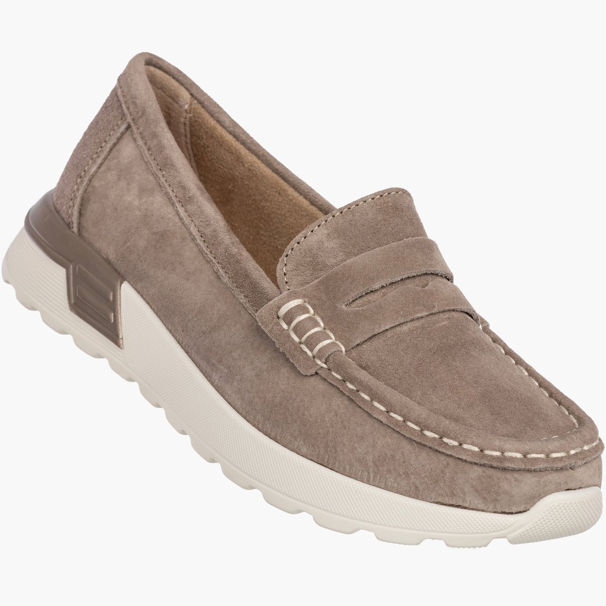 Mokasyny Damskie Skórzane Buty Wsuwane Półbuty Szarobrązowe FILIPPO DP7528 Szarobrązowy 40