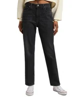 Spodnie damskie - Jeansy damskie proste czarne Lee Carol L30UBBPG 112318862 28/35 - miniaturka - grafika 1