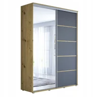 Szafy - Szafa przesuwna MAJA 1 ALU 160 x 242 x 61 wielokolorowy, loft, lustro - miniaturka - grafika 1