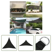 Parasole ogrodowe - The Living Store Żagiel przeciwsłoneczny - 160 g/m² - czarny - 5x5x5 m - HDPE - Żagiel Ogrodowy - miniaturka - grafika 1