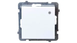 LEDart krzyżowy, Ospel SONATA ŁP-4R/m/00, bez ramki, kolor biały - Wyłączniki światła i elektryczne - miniaturka - grafika 2