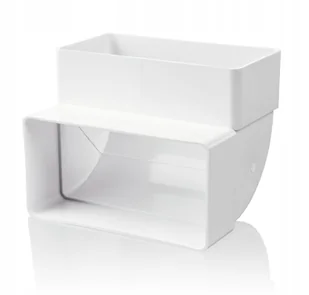 Vents Group Kolanko wentylacyjne pionowe 110x54mm tworzywo 90 st. 060 060 - Akcesoria do wentylacji i klimatyzacji - miniaturka - grafika 1