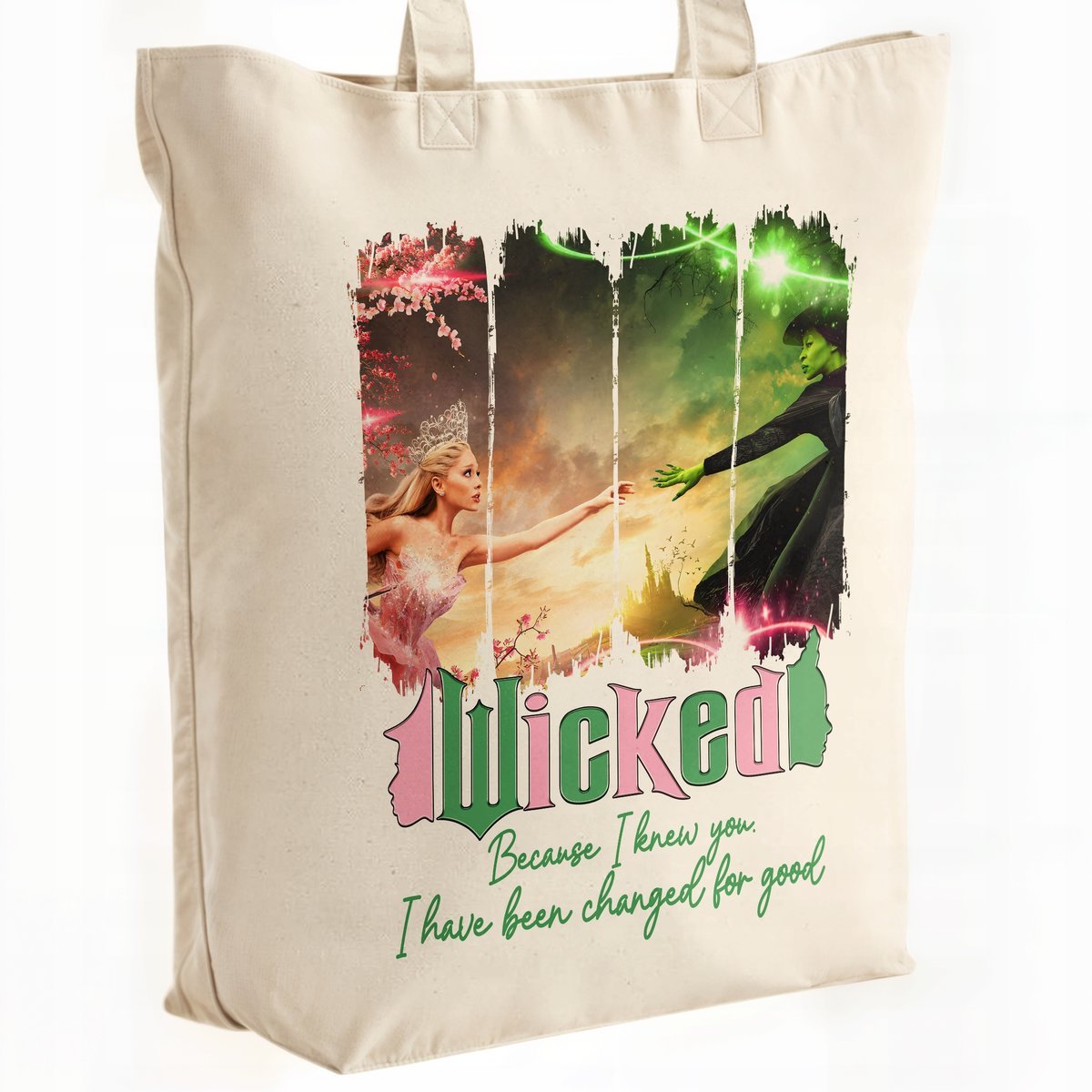 Torba bawełniana Premium Wicked For Good Oz Elphaba Glinda Dla Fanów