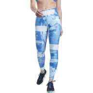 Legginsy - Legginsy sportowe damskie Reebok Lux Bold - Flat On Back - miniaturka - grafika 1