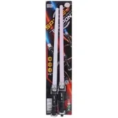 Zabawki militarne - Miecz świetlny podwójny dźwięk LED 132cm NoboKids - miniaturka - grafika 1