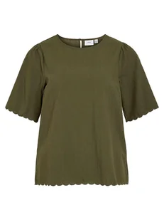 Vila Bluzka w kolorze khaki - Bluzki damskie - miniaturka - grafika 1