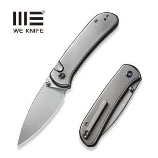 WE Knife Qubit Polished Bead Blasted Titanium, Polished Bead Blasted CPM 20CV (WE22030F-2) - Noże - miniaturka - grafika 1