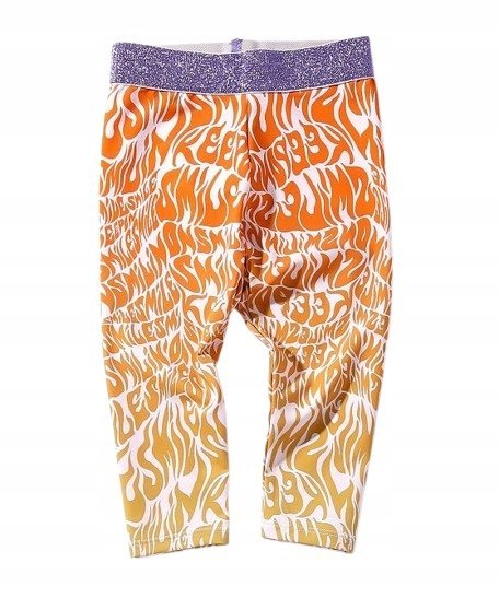 Stellamccartney Legginsy Dziecięce Z Nadrukiem I Fioletową Gumą 92 Kyb