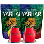 Yerba Mate - Zestaw Startowy dla dwojga Yerba Mate Yaguar Energia 500g + Yaguar Limon 500g - miniaturka - grafika 1