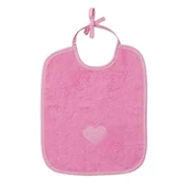 Śliniaki i fartuszki - Möve Serce śliniaczek, flamingo, 29 x 34 cm - miniaturka - grafika 1