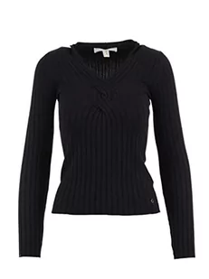 Guess Damski sweter INES Vn Ls, Jet Black A996., L - Swetry damskie - miniaturka - grafika 1