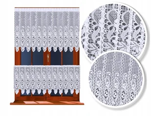 FIRANKA ŻAKARDOWA ZAZDROSTKA 605100/45 ŻAKARD KUCHNIA - Firany - miniaturka - grafika 1