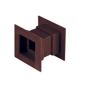 Kratki wentylacyjne - Osłona wentylacyjna drzwiowa 45x45 brązowy - miniaturka - grafika 1