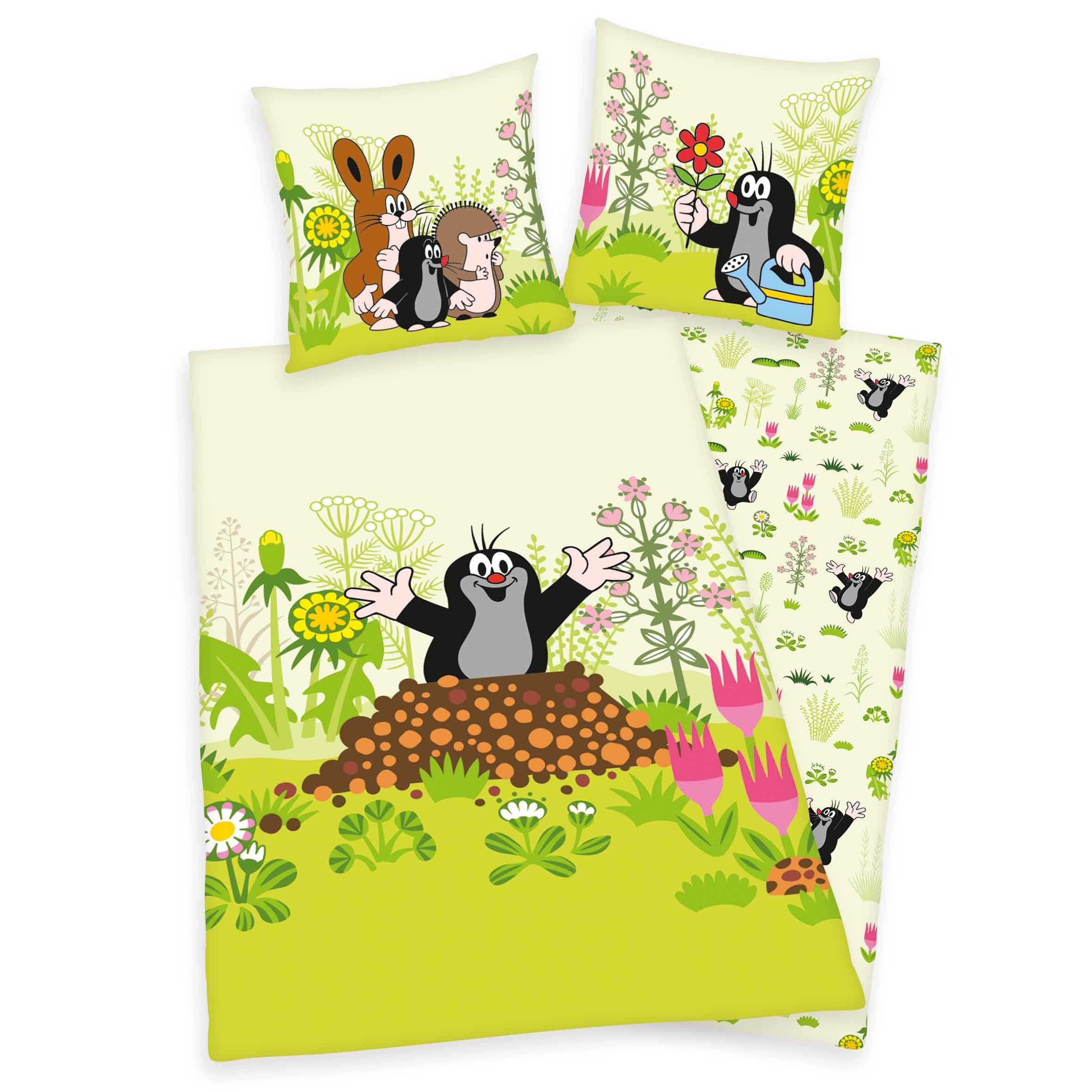 Pościel bawełniana 100x135 Krecik Poszewka 40X60 dziecięca 100% Bawełna