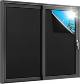 Okleiny - 30x300 cm Folia okienna zaciemniająca, ochrona UV, izolacja cieplna, matowa folia okienna, odpowiednia do biura, sypialni - miniaturka - grafika 1