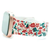 Akcesoria do smartwatchy - Pasek LUNA do Apple Watch 8/9/SE (40/41 mm) A317 Edycja świąteczna zakolanówki - miniaturka - grafika 1