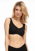 Biustonosze - Biustonosz top damski czarny miękki bez fiszbin Infinity Top Julimex - miniaturka - grafika 1