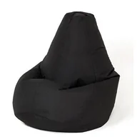 Pufy i podnóżki - Pufa worek sako GRUSZA czarny L 105x80 - miniaturka - grafika 1