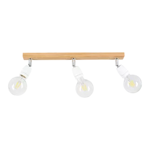 Britop Porcia Wood lampa sufitowa (spot) 3-punktowa dąb olejowany/biały 8125374 8125374 - Lampy sufitowe - miniaturka - grafika 1