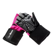 Rękawiczki sportowe damskie - Rękawiczki fitness damskie GymBeam Guard Pink - miniaturka - grafika 1