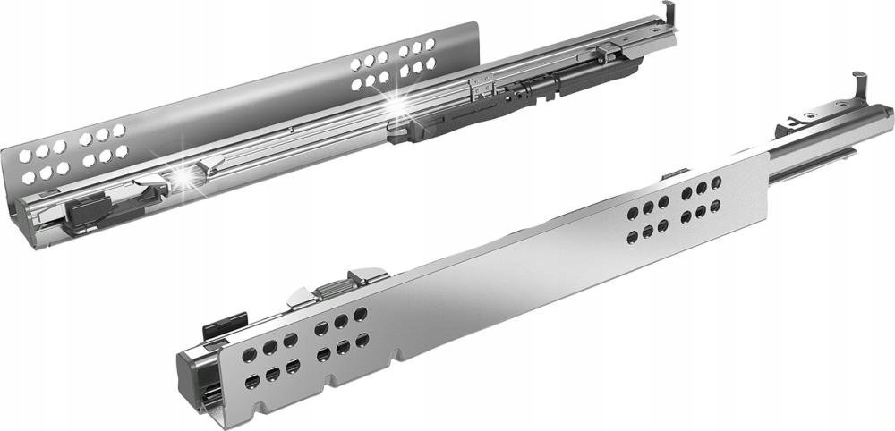 Prowadnice do szuflad pełny wysuw Quadro V6 z Silent System HETTICH