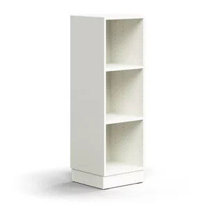 Regał QBUS, 2 półki, cokół, 1252x400x400 mm, biały - Regały biurowe - miniaturka - grafika 1