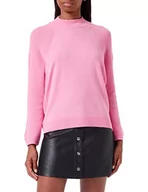 Swetry damskie - United Colors of Benetton Damski sweter z golfem z długim rękawem, Różowy 011, S - miniaturka - grafika 1