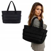 Torby męskie - PODRÓŻNA TORBA PODRĘCZNY BAGAŻ PODRÓŻNY NA RAMIĘ CZARNA POJEMNA TURYSTYCZNA - miniaturka - grafika 1