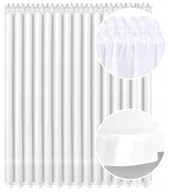 Firany - Firana gotowa klasyczna gładka długa 400x240 na balkon firany gotowe białe - miniaturka - grafika 1