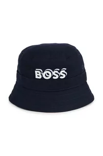 Czapki dla dzieci - BOSS kapelusz bawełniany dziecięcy kolor granatowy bawełniany - Boss - grafika 1