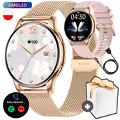 Smartwatch - Rubicon RNCF30 Złoty Różowy - miniaturka - grafika 1