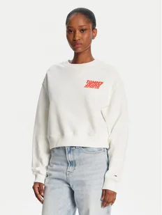 Tommy Jeans Bluza DW0DW21345 Biały Relaxed Fit - Bluzy damskie - miniaturka - grafika 1