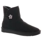 Botki damskie - Marco Tozzi Czarne Damskie Botki Śniegowce 38 - miniaturka - grafika 1