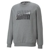 Bluzy męskie - Bluza męska Puma POWER LOGO CREW FL szara 84979103-M - miniaturka - grafika 1