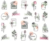 Sztuczne paznokcie i akcesoria - Naklejki wodne na paznokcie PASTELOWE KWIATY - 689 - miniaturka - grafika 1