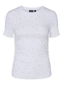 Koszulki i topy damskie - Pieces Koszulka "Tyler" w kolorze białym - miniaturka - grafika 1