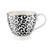 Kubki - Kubek na nóżce Africa 400 ml panterka złota obwódka czarno-biały - miniaturka - grafika 1