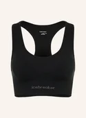 Biustonosze - Icebreaker Biustonosz Sportowy 260 Zoneknit Seamless Z Wełną Merino schwarz - miniaturka - grafika 1