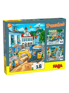 Haba 45-częściowe puzzle "In the city" - 3+ - Puzzle - miniaturka - grafika 1