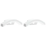 Lampy ogrodowe - vidaXL Zewnętrzne kinkiety LED z czujnikami, 2 szt., białe, aluminium - miniaturka - grafika 1