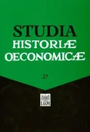 Ekonomia - Studia Historiae Oeconomicae Volume 27 - miniaturka - grafika 1