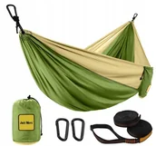 Hamaki - Hamak turystyczny 2 osobowy 300x200 Duży 300KG - miniaturka - grafika 1