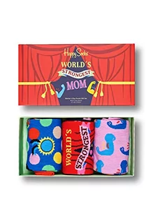 Skarpetki męskie - Happy Socks 3-Pack Mother´s Day Socks Gift Set, kolorowe i zabawne, skarpety dla kobiet i mężczyzn, wielokolorowe (41-46) - grafika 1